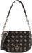 GUESS Emelie Logo Flap Shoulder Bag Espresso Logo donkerbruin