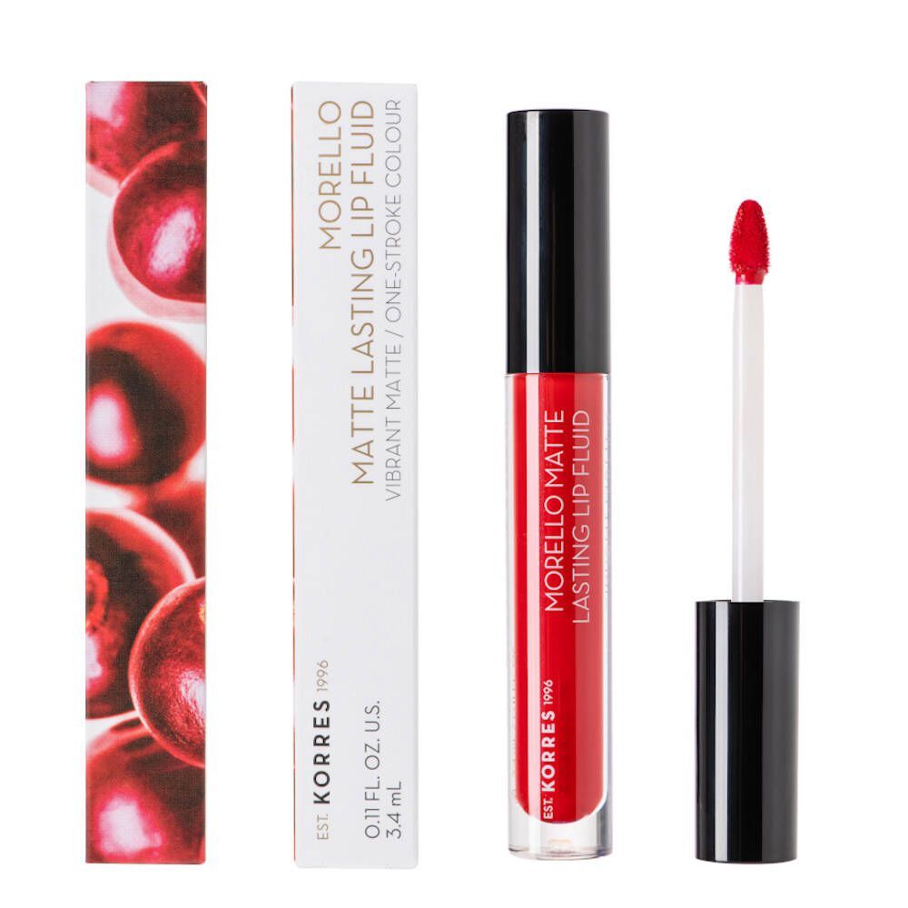 Korres KM Morello Matte Lasting Lip Fluid 53 Red Velvet 3,4 ml