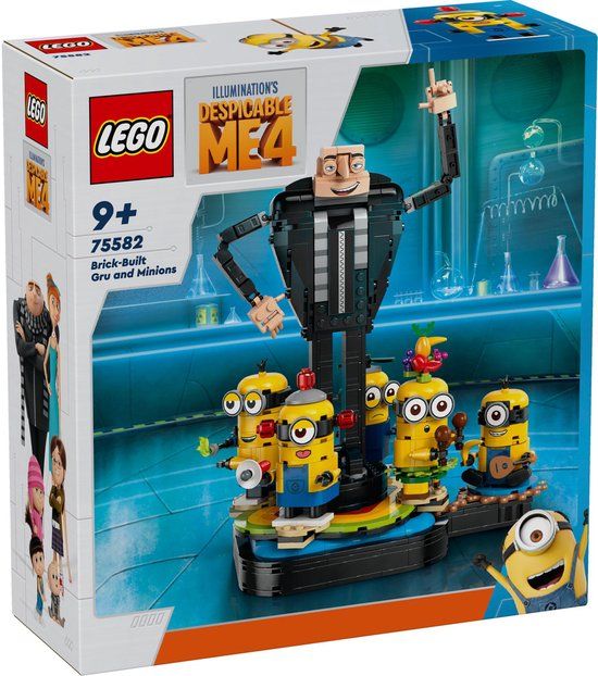 LEGO - Minions LEGO Despicable Me 4 - Bouwbare Gru en Minions - 75582