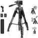 NEEWER BASICS TP55 Camerastatief, 71 inch statief met mobiele telefoonhouder, compatibel met iPhone, voor video-opnames, professioneel, licht, draagbaar, video, foto, reisstatief van aluminium met 3