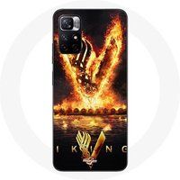 Redmi Note 11 5G Vikingen serie seizoen 6 logo V zwaard van vuur zwarte achtergrond Maniacase