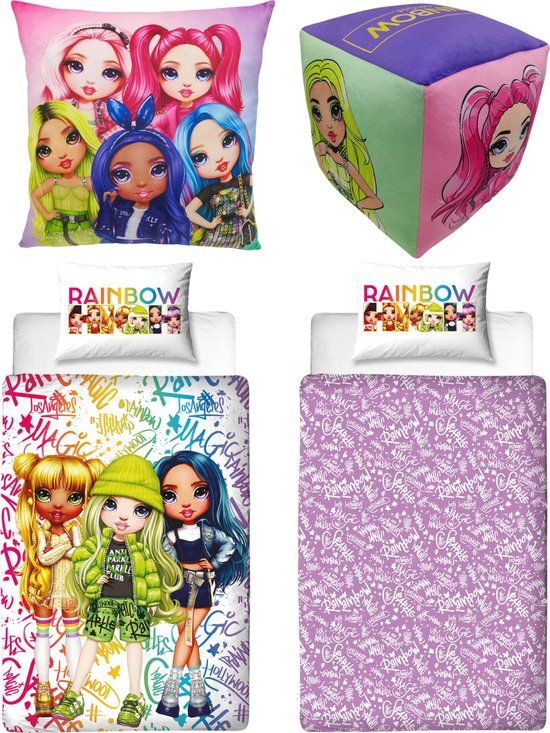 4KidsOnly Lyo Sas Rainbow High Bed Set Meerkleurig Polyester Junior
