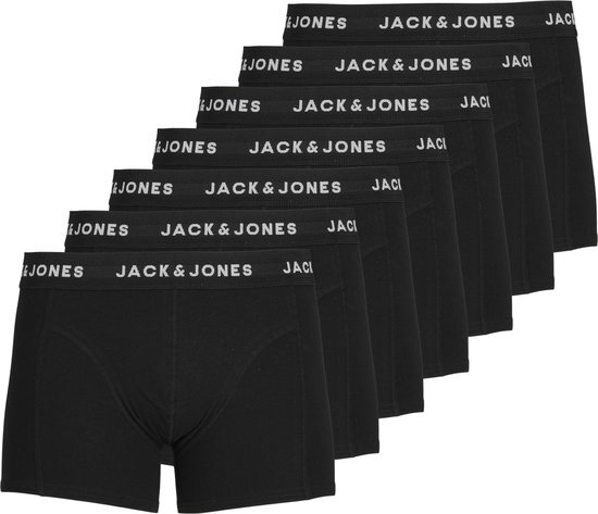 Jack & Jones 7-pack Heren Boxershorts - Zwart - Maat S