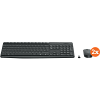 Logitech MK235 Draadloos Toetsenbord en Muis - QWERTY - 2-Pack