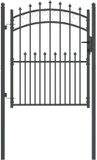 vidaXL Hekpoort met spijkers EMMEN 104 x 117 cm Poedercoated staal