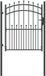vidaXL Hekpoort met spijkers EMMEN 104 x 117 cm Poedercoated staal