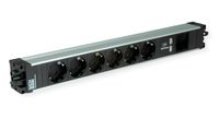 BACHMANN STEP ALU, 6 stopcontacten met aardingscontact, 1 USB-oplaadpoort, 1 ABD-stopcontact