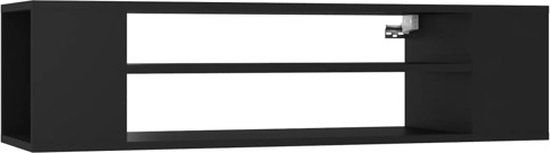 vidaXL Tv-hangmeubel 100x30x26,5 cm bewerkt hout zwart