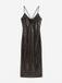 Vero Moda Lange jurk VMKATHRINA Mouwloos Glitter Polyester V-hals Dames XL Chocolate Torte 1 Herfst/Winter 2026