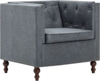 vidaXL Fauteuil stof grijs