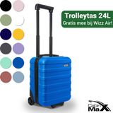 CabinMax Handbagage Trolley 24L – 40x30x20 cm – Wizz Air / Ryanair – Lichtgewicht Reiskoffer – Onderstoel Formaat – Aegean Blue