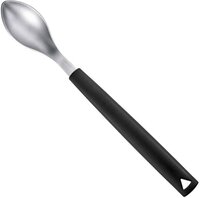 Triangle Quenelle Lepel Groot - 8 cm - Roestvrij Staal - Zwart/Zilver