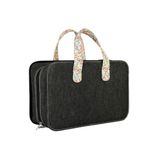 KnitPro Bloom Doctor Handgemaakte Tas voor het opbergen van accessoires, blauw, 27,5 x 18,5 x 10 cm