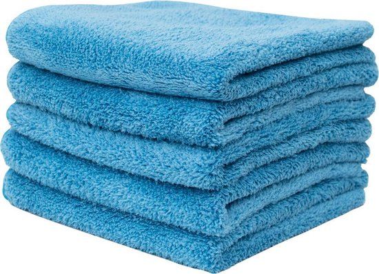 Microvezel Doeken - 5-PACK - 40x40cm - Blauw - Auto Detailing
