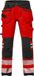 Fristads Hi Vis Werkbroek Stretch Klasse 2 2707 Plu - Hi-Vis rood/zwart - D108