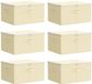 vidaXL Opbergbox 6 stuks nonwoven stof 50 x 30 x 25 cm Crèmekleurig