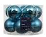 Decoris Kerstbal glas d6cm blauw 10st