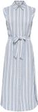 ONLY - ONLGOA SL LINEN BL SHIRT DRESS CC PNT - Meisjes - Maxi jurken