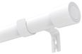Tringle à rideaux avec supports - 90 à 175 cm - Blanc - Acier inoxydable