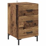 vidaXL Nachtkastje Oudhout 40 x 40 x 66 cm Bewerkt hout