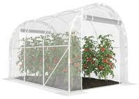 Tunnelkas Serre van folie 295 x 195 x 195 cm Waterdichte PE-folie Verzinkt stalen frame Transparant