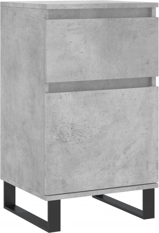 vidaXL Dressoir 40x35x70 cm bewerkt hout betongrijs