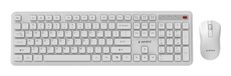 Gembird KBS-WPS-01-W Toetsenbord en Muis Set - Kantoor - RF Draadloos - QWERTY US International - Wit
