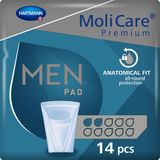 Molicare Premium Men Pad 2 Druppels 330 ml Absorptie - 14 stuks