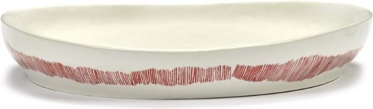 Serax FEAST Swirl-Stripes Serveerschaal L 35 cm - Wit