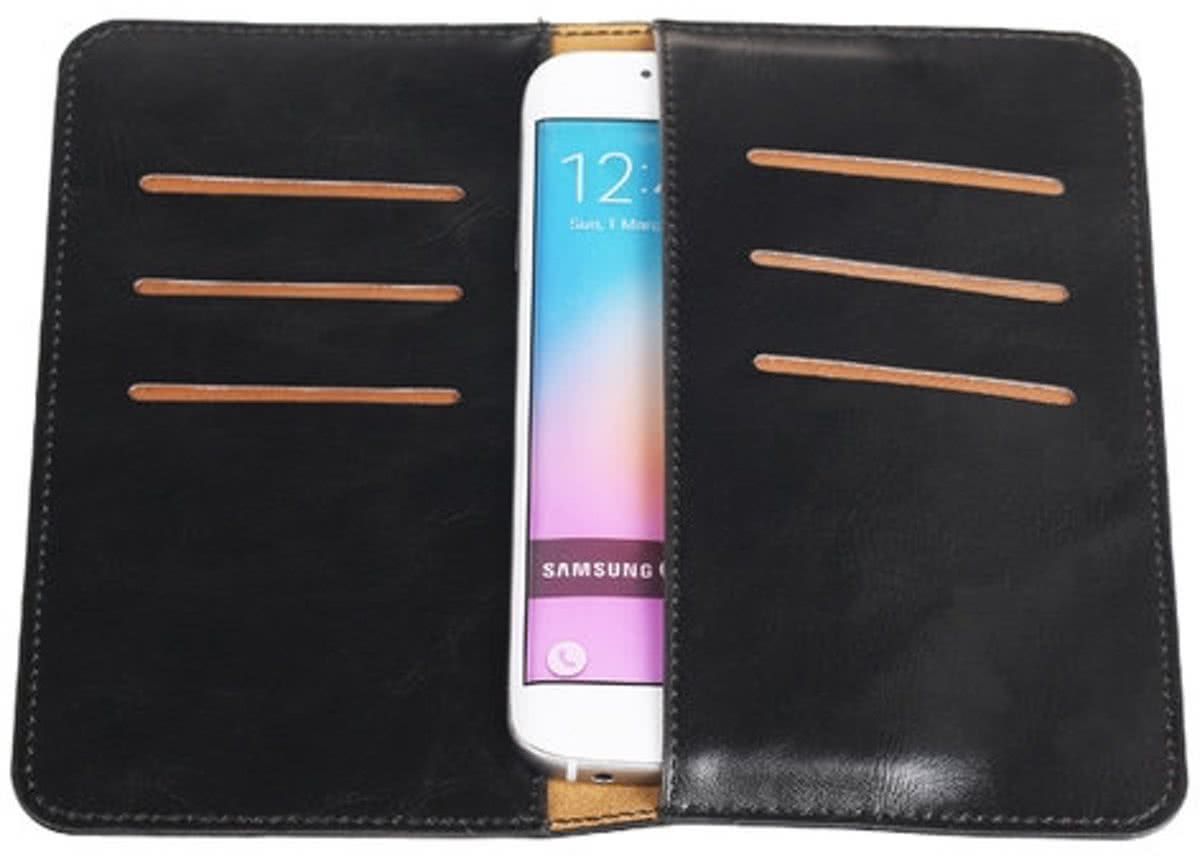 Best Cases Zwart Pull-up Medium Pu portemonnee wallet voor Samsung Galaxy Core Prime - 8718883817098