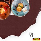 ANRO Tafelkleed Effen linnenlook Meerkleurig Rond Ø120cm Rechte rand Afwasbaar Waterafstotend