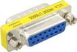 InLine 47719 15 pin Sub-D 15 pin Sub-D Zilver kabeladapter/verloopstukje
