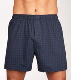 SCHIESSER Cotton Casuals Boxer (1-pack) - Heren Boxershort Jersey Donkerblauw Geruit