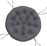 vidaXL - Zitkussen - rond - Ø - 100x11 cm - oxford stof - antracietkleurig