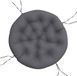 vidaXL - Zitkussen - rond - Ø - 100x11 cm - oxford stof - antracietkleurig