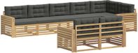 vidaXL - Buiten - bank - set - 8 - st - Wit - en - antracietkleurig - Polyester