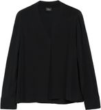 s.Oliver Blouse met lange mouwen dames zwart viscose Regular Fit Maat 36