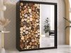 DREMBO Armoire 2 portes coulissantes 150 cm noir mat avec miroir