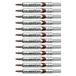 Pentel Maxiflo MWL5S Whiteboard-marker, droog afwasbaar, medium punt, vloeibare inkt, bruin, 12 stuks