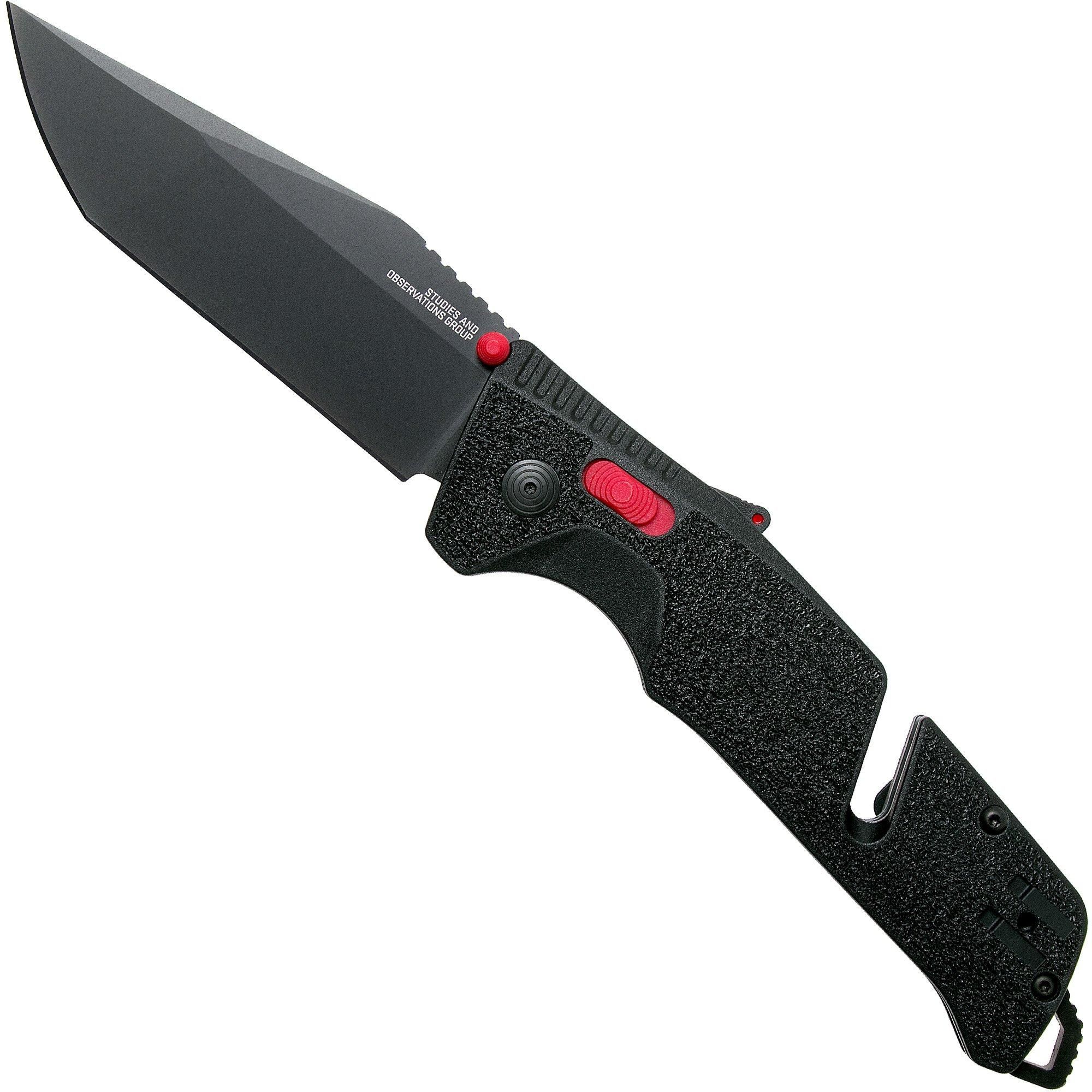 SOG Trident AT Black Red Tanto 11-12-04-57 Pocket Knife