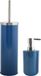 MSV brosse toilet in houder 38 cm/zeepdispenser set Moods - metaal/kunststof - blauw