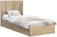 vidaXL Bedframe met opbergruimte en hoofdbord Sonoma Eiken 90 x 200 cm