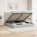 Prolenta Maison Exclusive Lit Ottoman exclusif avec matelas, couleur gris clair, dimensions 200 x 200 cm, revêtement en velours