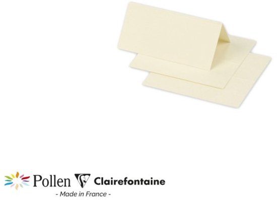 Clairefontaine Pollen tafelkaarten 85 x 80 mm, ivoor