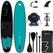 NEON inflatable SUP board kayak combo blue black 10.7 x 33 x 6 inch with seat and 2-in-1 paddle complete set