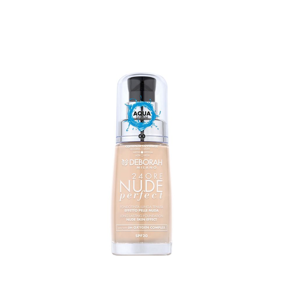 Deborah Milano 24ore Nude Perfect Foundation - 30ml - SPF 20 - 009604