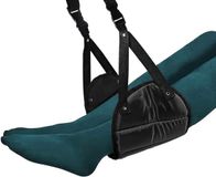 ShopHaven Wan GmbH Vliegtuigvoetensteun - Reisvoetsteun voor Vliegtuigen - Comfortabele Voethangmat - Verlichting van Benen tijdens Lange Vluchten - Opvouwbare Voetsteun - Zwart