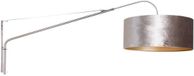 Steinhauer Wandlamp Staalkleurig Elegant Classy 8131ST met Zilver Velours Kap