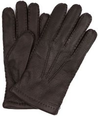 Hestra Handschoen Matthew Leer Donkerbruin - Maat 10 - Heren