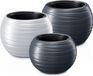 Prosperplast Maze bloempot plantenbak 2in1 incl. Sierpot weerbestendig voor binnen en buiten - Antraciet